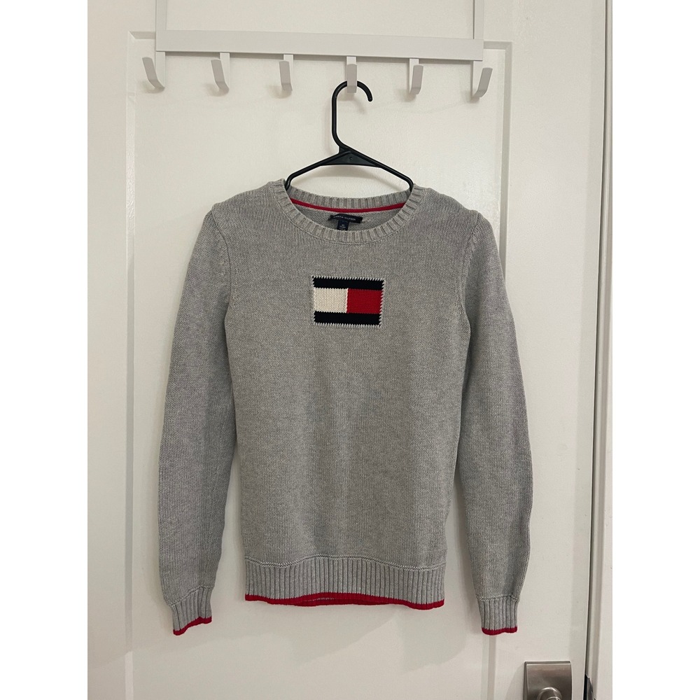 Tommy Hilfiger Americana Chic Y2K Preppy Luxury Old‎ Money Flag Sweater